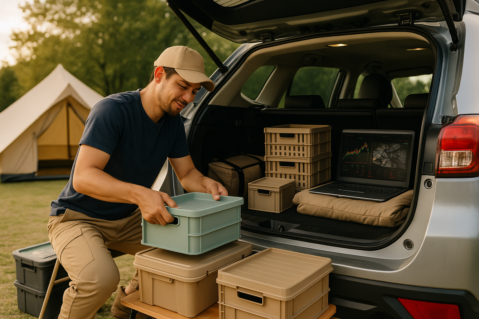 캠핑 용품 정리