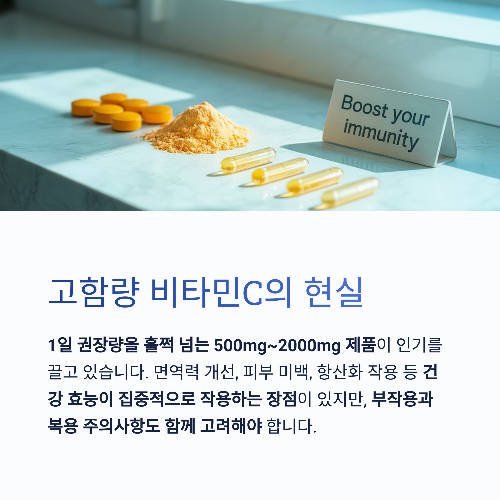 하루 권장량 넘어선 비타민C, 고함량 제품의 진실은?