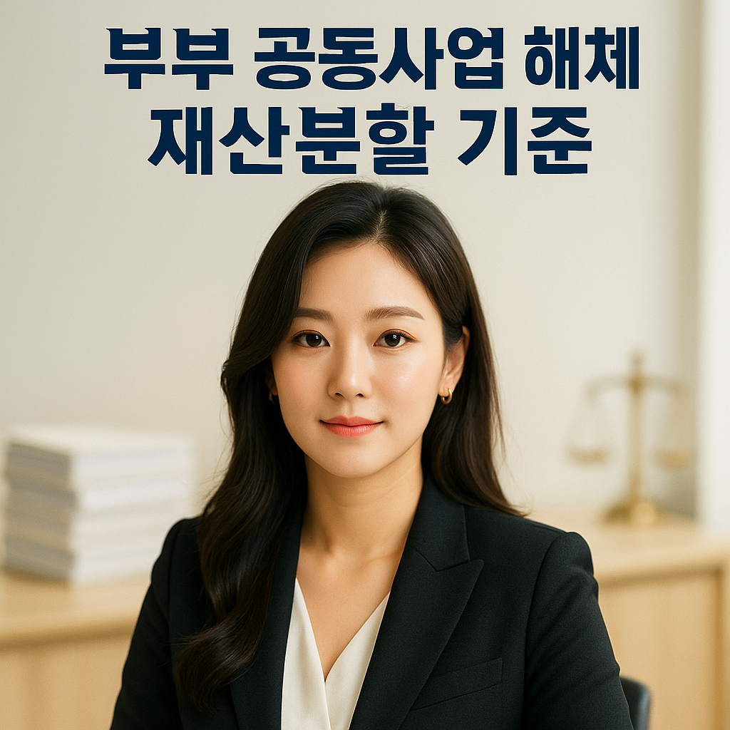 부부 공동사업 해체 시 재산분할 기준
