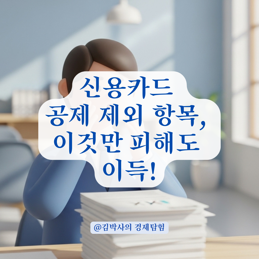 놓치기 쉬운 신용카드 공제 제외 항목과 현명한 고정비 관리!
