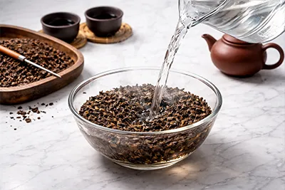 보이차 끓이기 세척