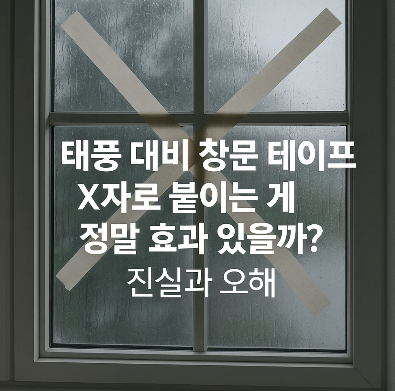 태풍 대비 창문 테이프, X자로 붙이는 게 정말 효과 있을까? 진실과 오해