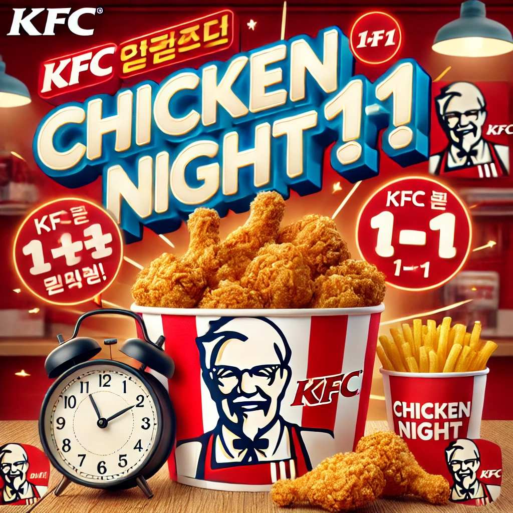 KFC 치킨나이트 시간&amp;#44; KFC 치킨나이트 1+1 3