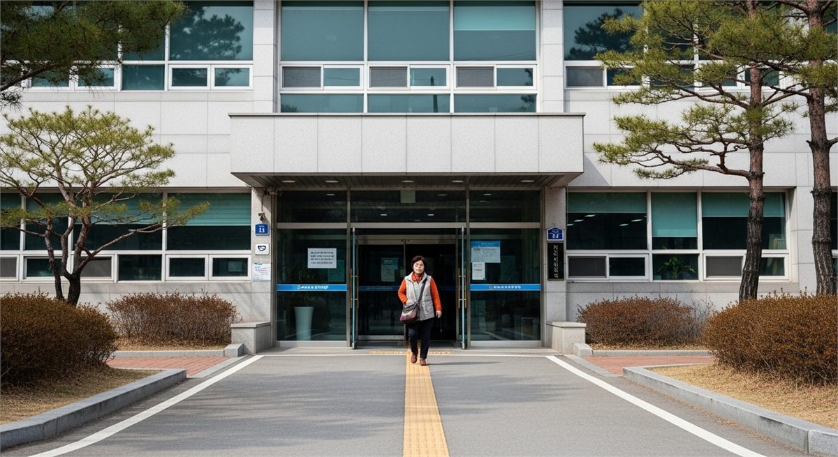 오프라인 신청을 떠올리게 하는 주민센터 방문 장면
