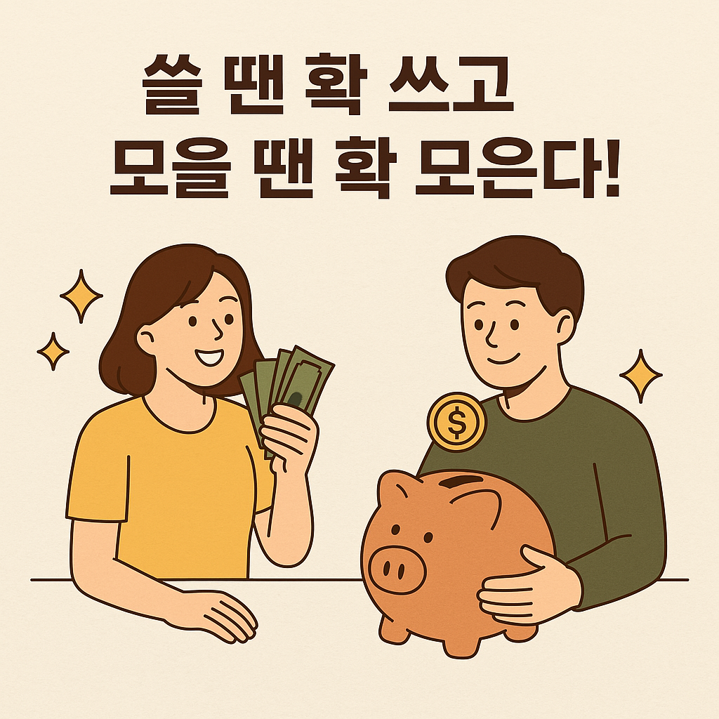 쓸 땐 확 쓰고 모을 땐 확 모은다! 행복한 소비와 절약의 황금 비율