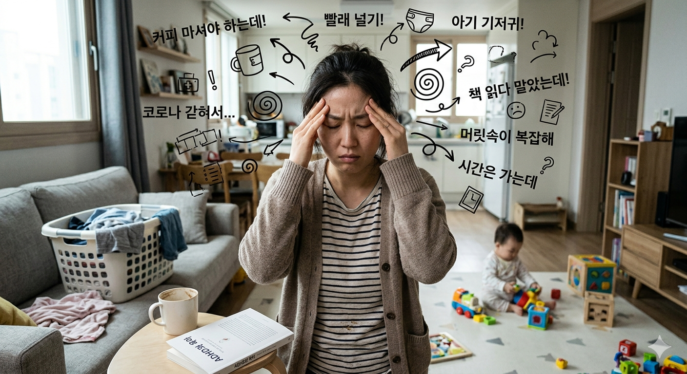 머릿속이 복잡한 나의 모습