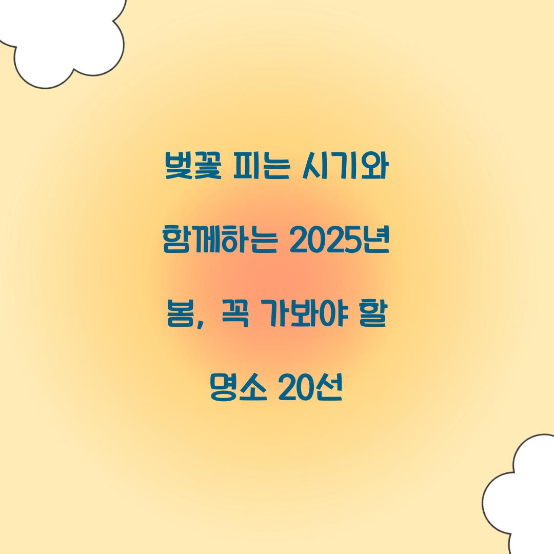 벚꽃 피는 시기