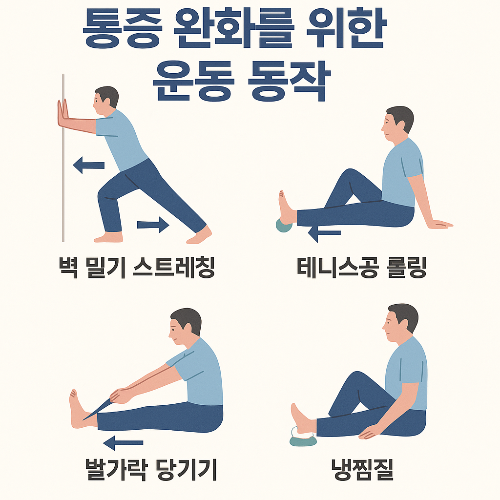 뒤꿈치통증완화운동동작