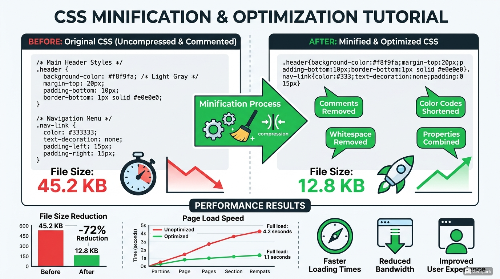 CSS 압축으로 속도 향상 불필요한 공백을 제거해 사이트 성능 최적화하기 참조 이미지