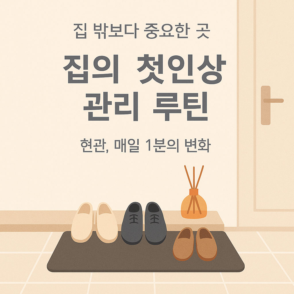 [12편] 현관 정리 루틴, 집의 첫인상 관리하기