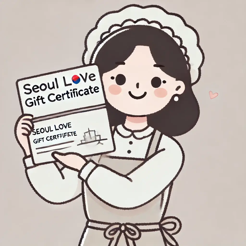 서울사랑상품권을 들고 웃는 주부