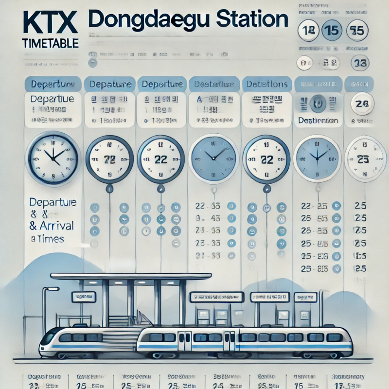 동대구역 KTX 시간표 안내도
