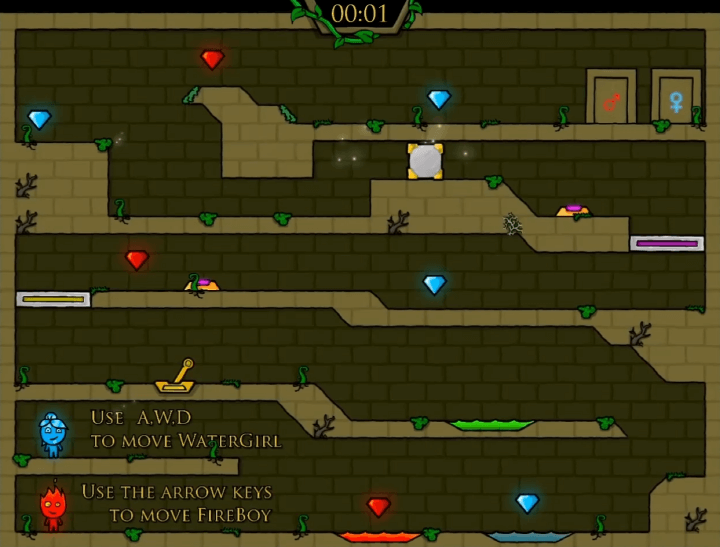 불물게임-2인용-게임하기-1-포레스트템플-시작-화면