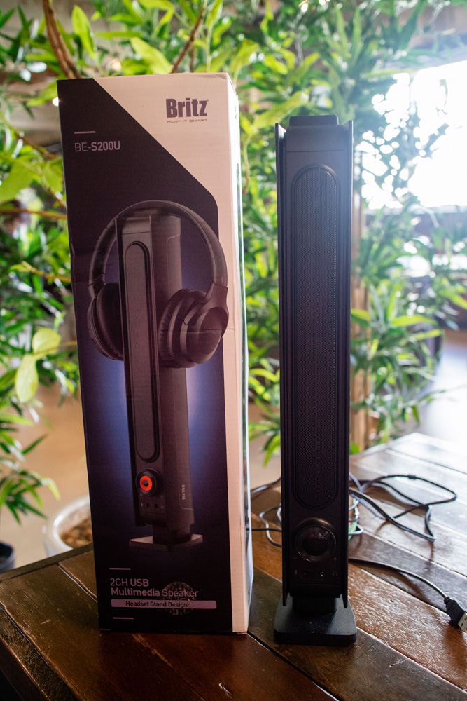 헤드셋 거치대 겸용 브리츠 2채널 USB 스피커 BE-S200U
