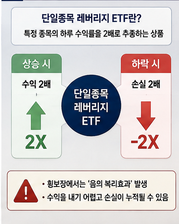 단일종목 레버리지, 수익도 손실도 두 배