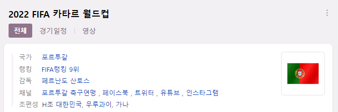 2022 카타르월드컵 포르투갈 전력 분석