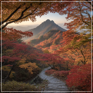 2025년 단풍 절정 시기 – 호남·제주권 단풍 명소 가상 이미지