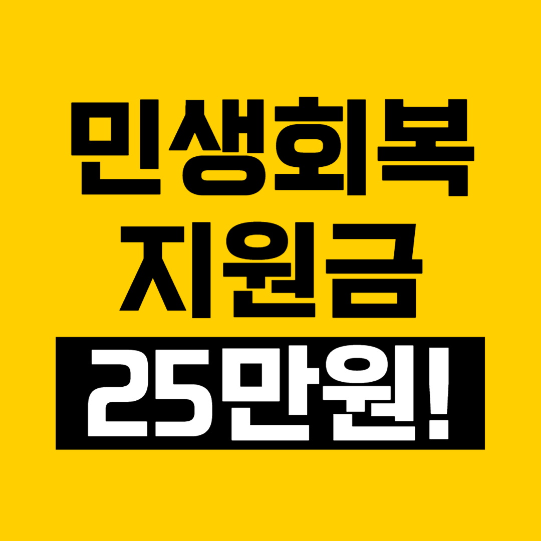 민생회복 지원금 25만원