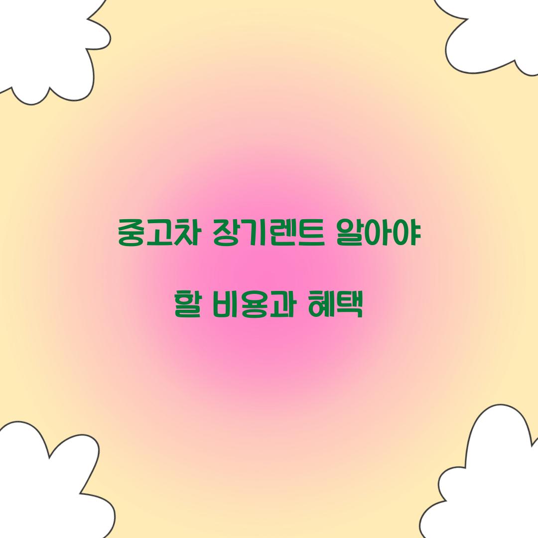 중고차 장기렌트