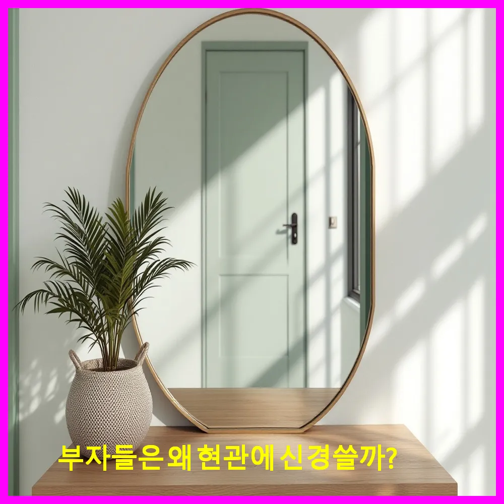 부자들은 왜 현관에 신경쓸까?