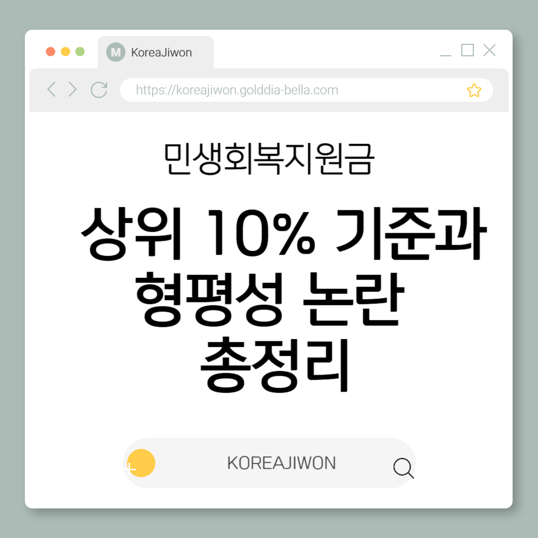 민생회복지원금 상위 10% 기준