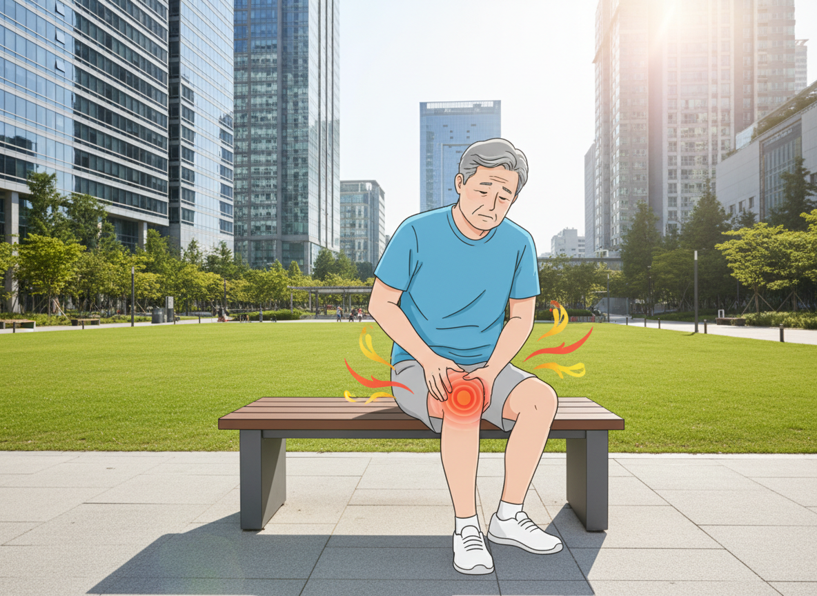 무릎 오금 통증 원인 진료과 찾기 어디아파 앱 어플