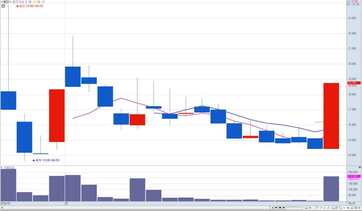 삐아 일봉 차트 (1)