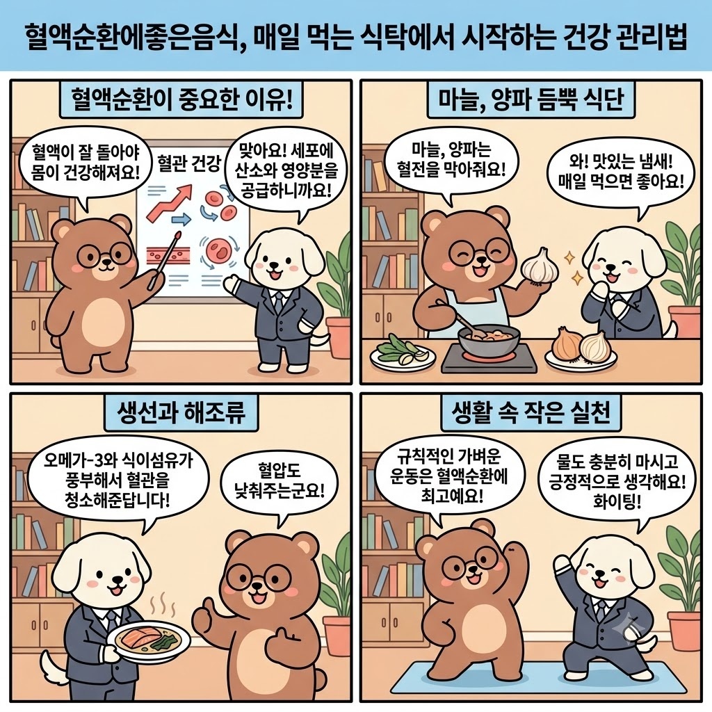 혈액순환에좋은음식, 매일 먹는 식탁에서 시작하는 건강 관리법