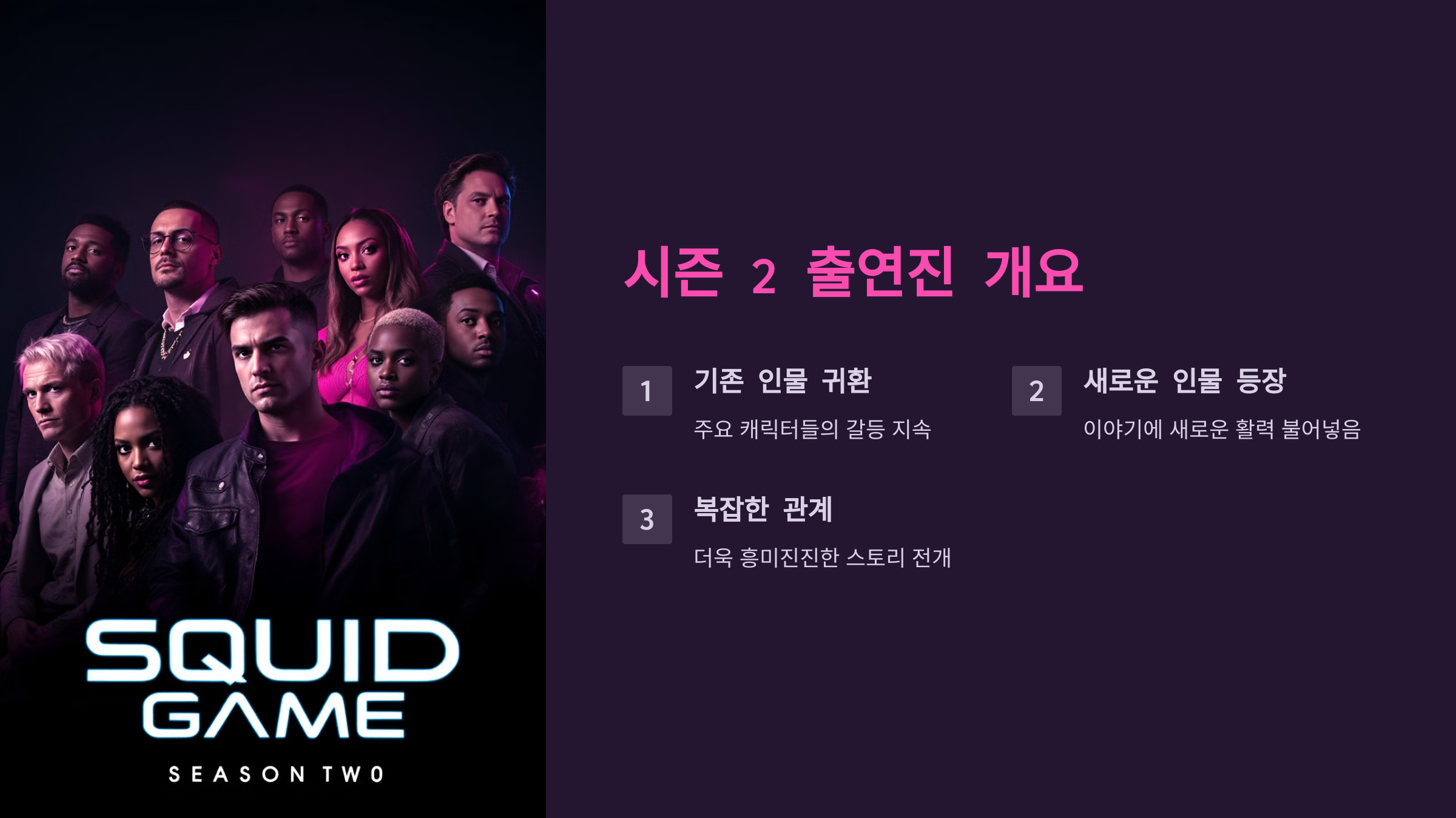 오징어 게임 시즌 2 출연진