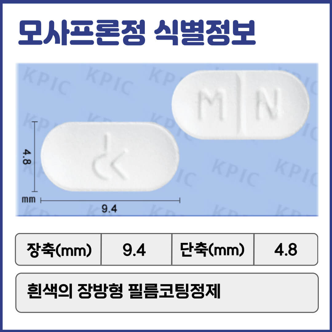 모사프론정 식별정보