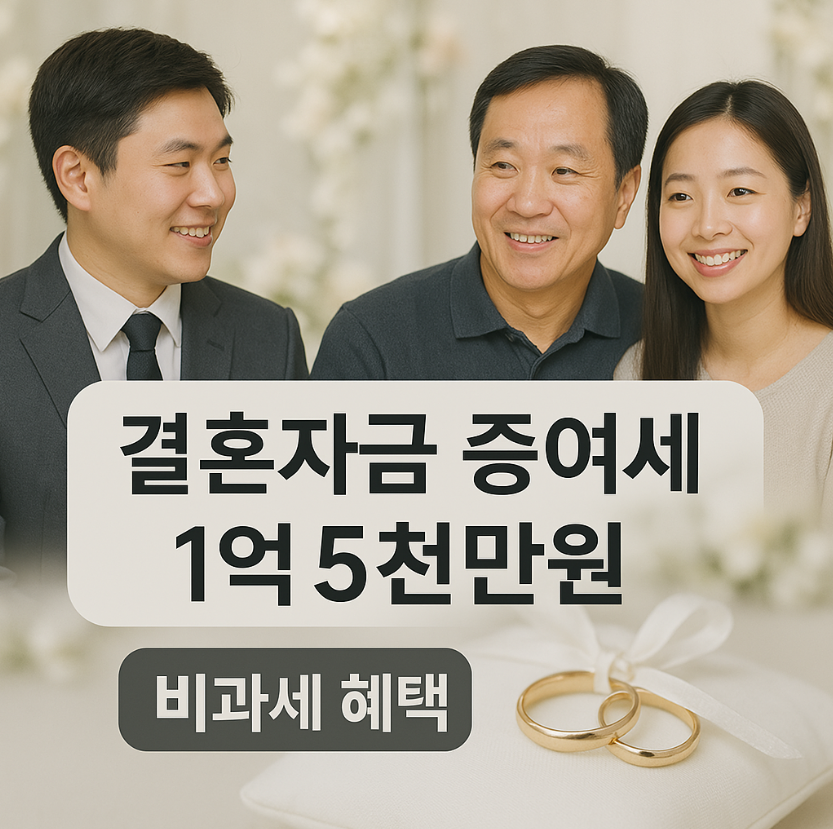 결혼자금 증여세 1억 5천만원 비과세? 혼인에 따른 증여재산 공제 총정리