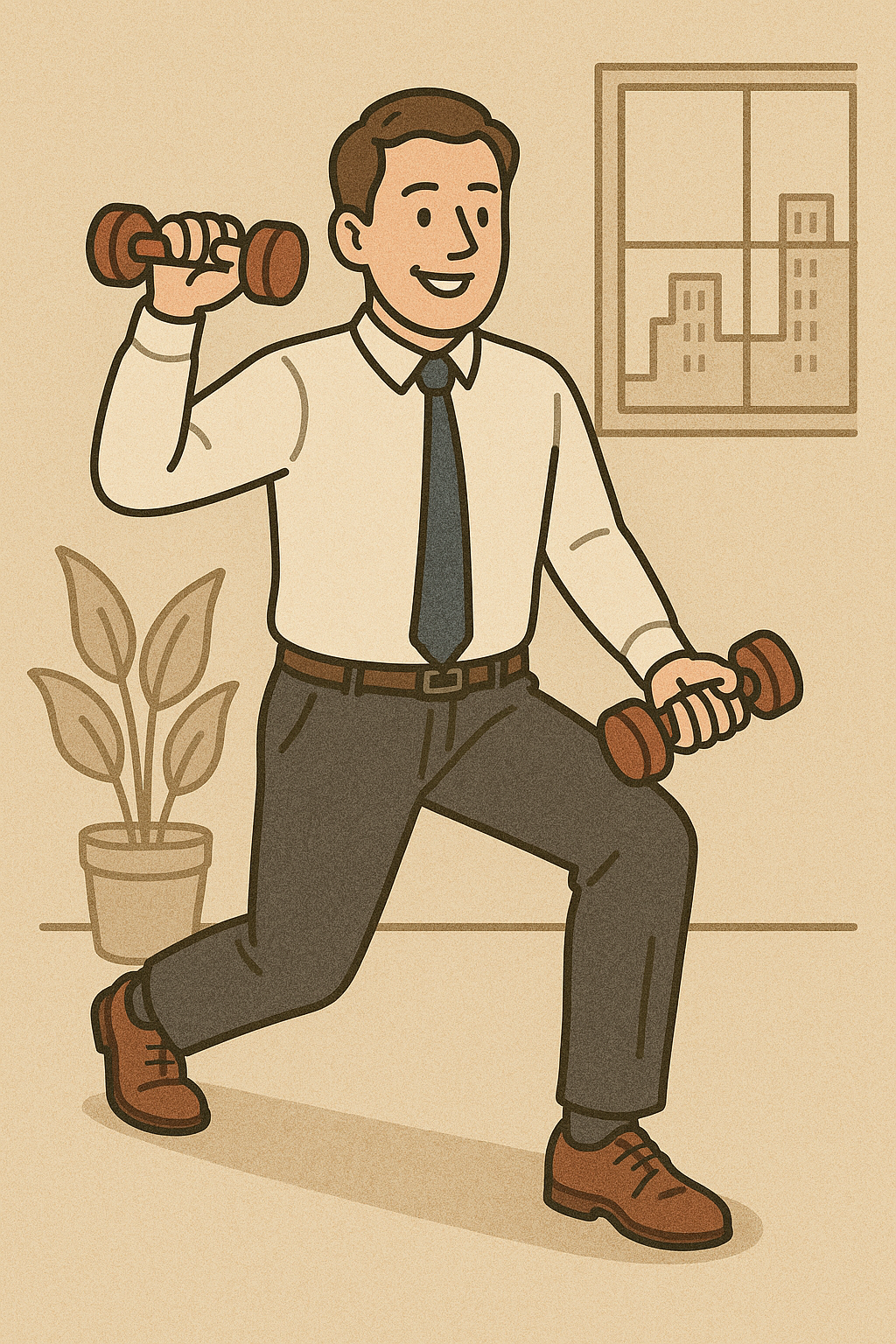 직장인이 운동하는 모습