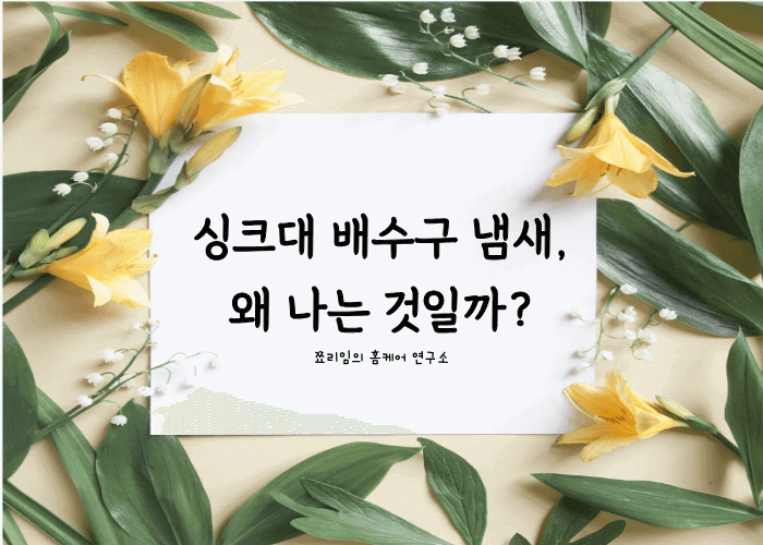 '싱크대 배수구 냄새, 왜 나는 것일까?'에 대한 이미지화