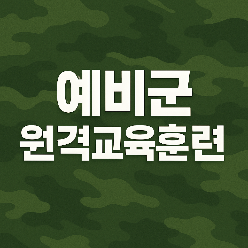 2025 예비군 원격교육