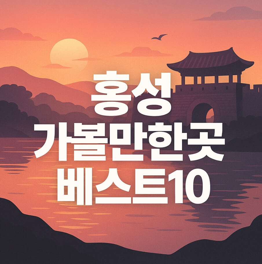 홍성 가볼만한곳 베스트10