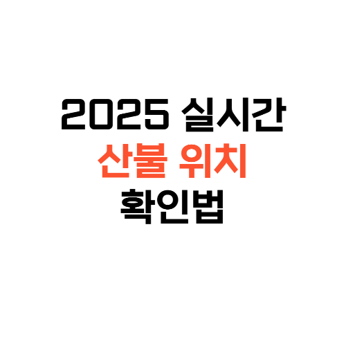 실시간산불위치확인방법