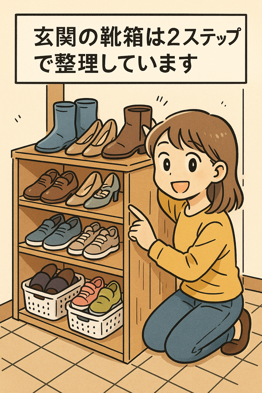 현관 신발장은 2단계로 정리
