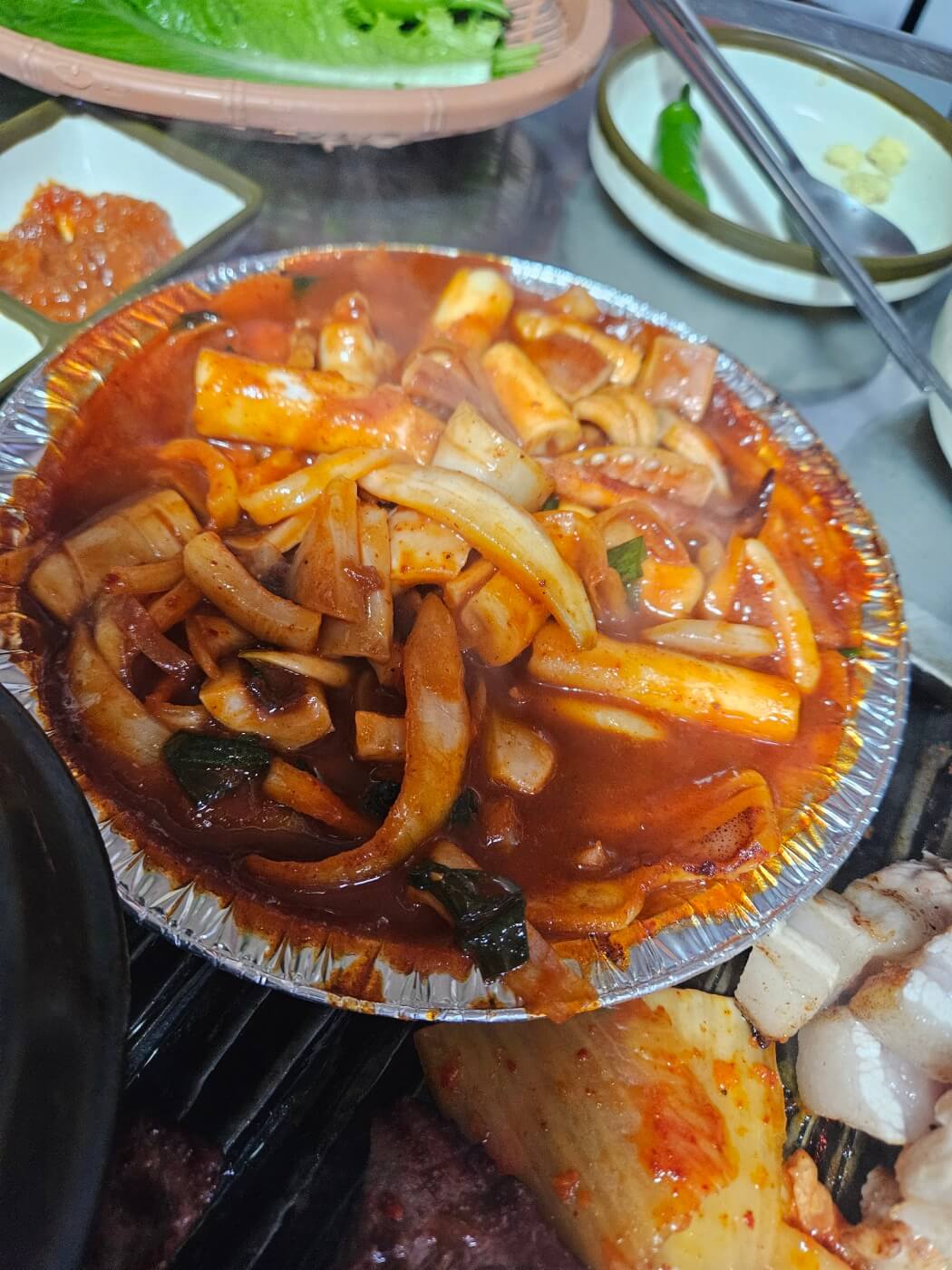 마포갈매기 오징어볶음 서비스