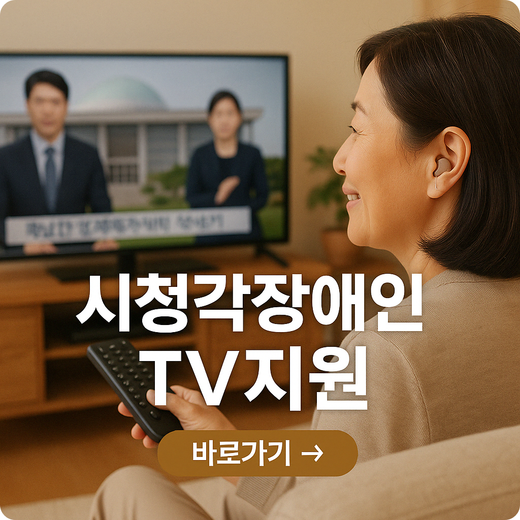2025 시청각장애인 맞춤형 TV 지원 신청방법