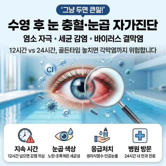 수영후 눈 충혈 결막염