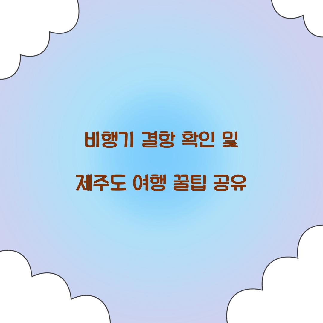 비행기 결항 확인