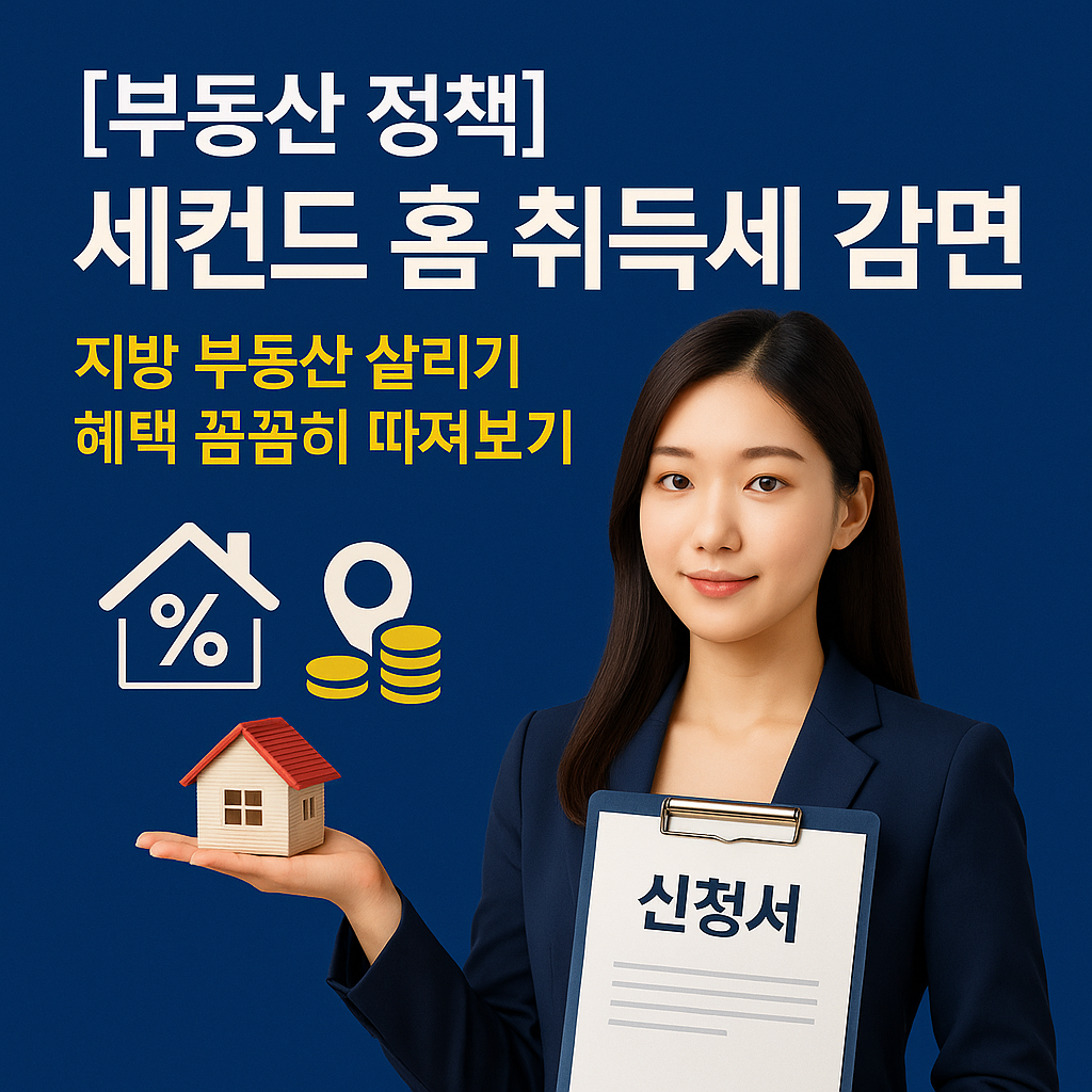 [부동산 정책] 세컨드 홈 취득세 감면 ｜ 지방 부동산 살리기 혜택 꼼꼼히 따져보기