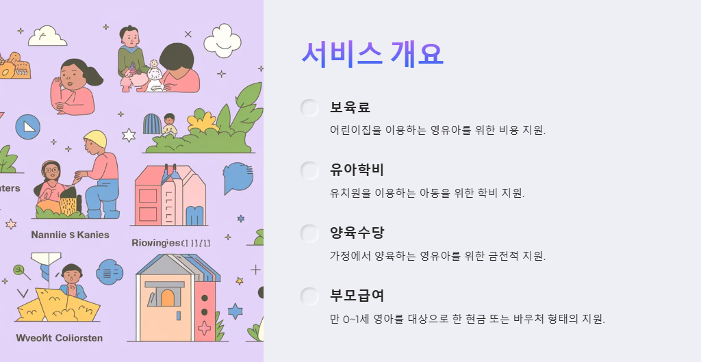 영유아 보육서비스 개요