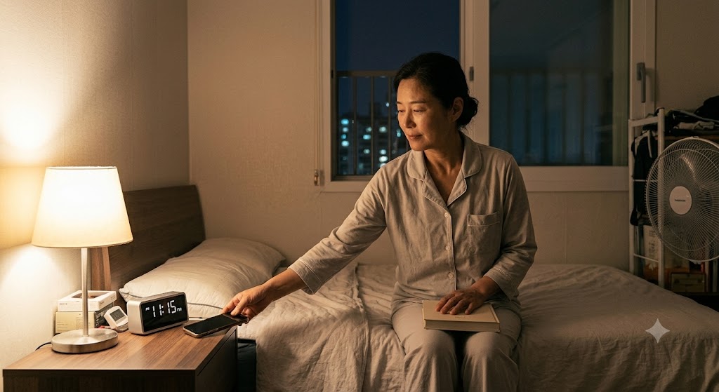 잠들기 전 스마트폰 사용과 블루라이트