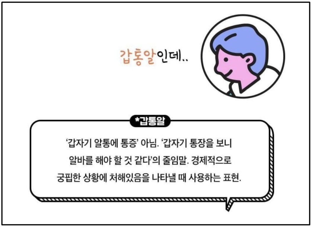 MZ세대의 신조어는 줄임말이 많다.