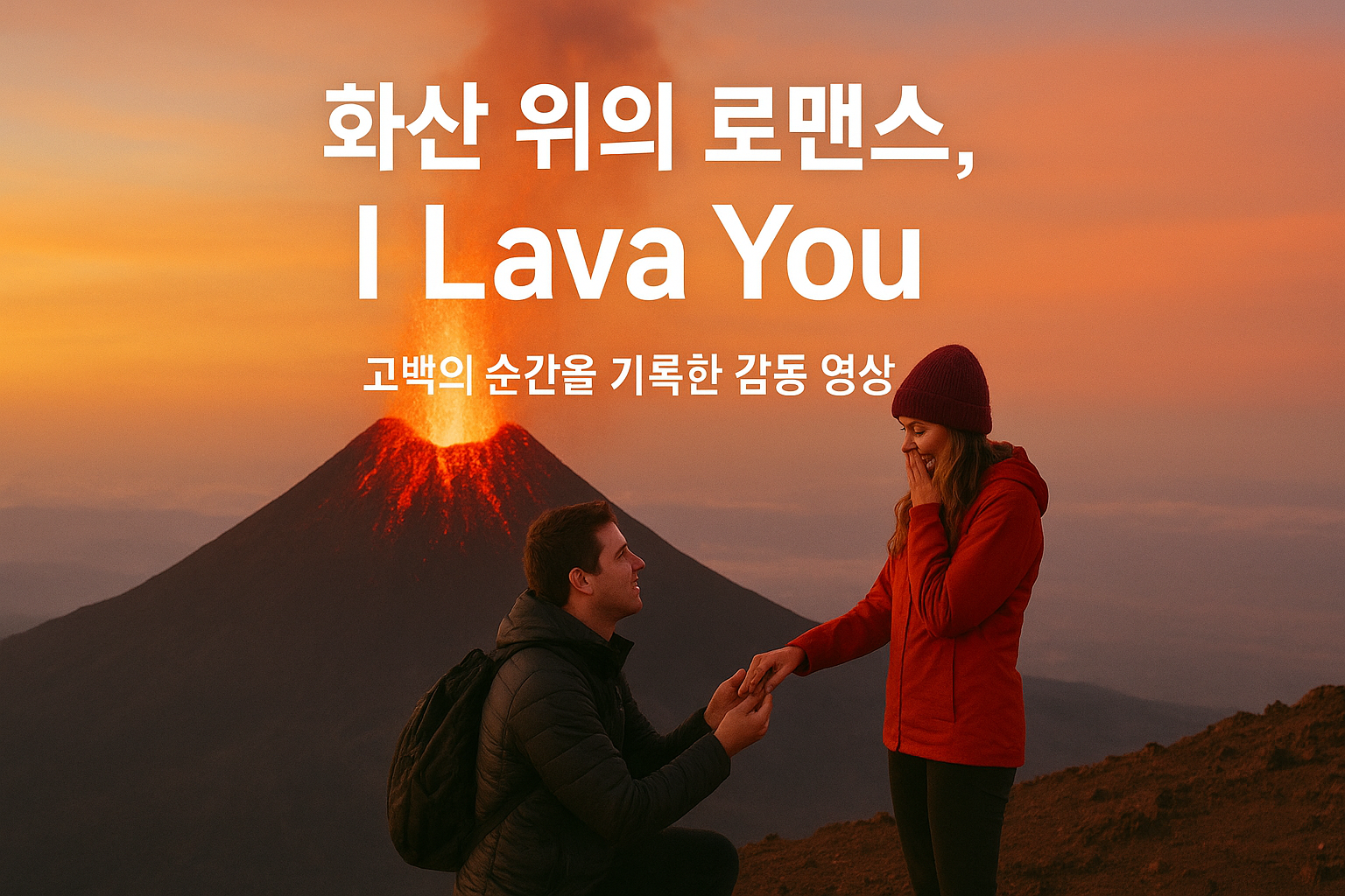 사랑은 화산 위에서 피어나네요
