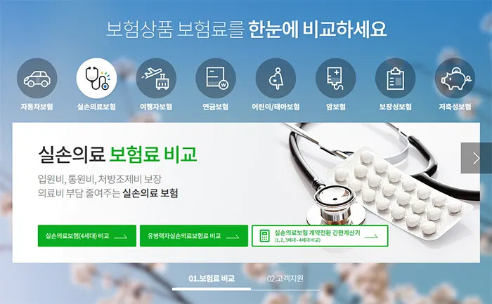 실손 의료 보험료 비교