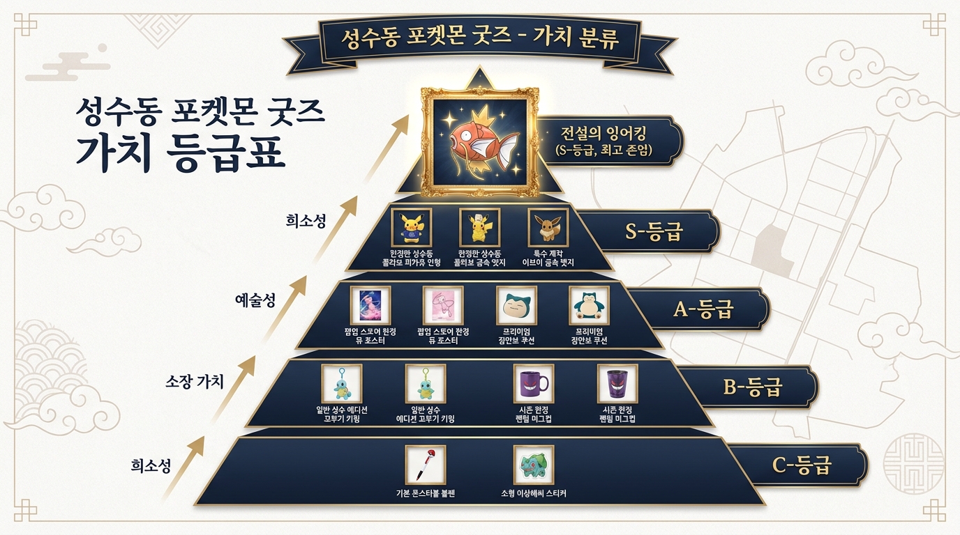 성수동 포켓몬 조기 종료 후 한정판 굿즈별 예상 시세 및 가치 등급표