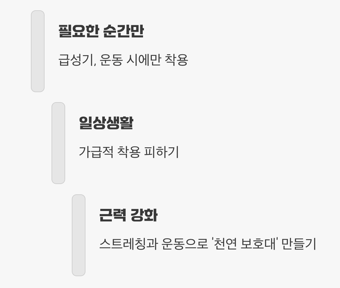 최고의 보호대는 '나 자신'