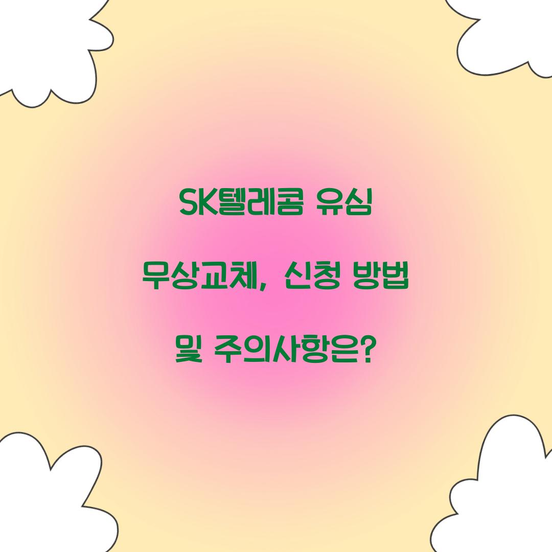 sk텔레콤 유심 무상교체